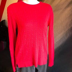 Crew Neck Cable Knit Sweater